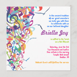 SONS do convite de Mitzvah do bar do bastão de