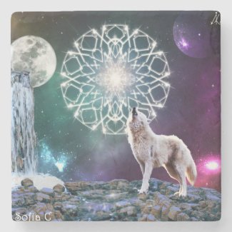 Sons do universo porta-copos de pedra