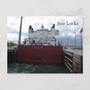 Soo Locks & Edwin H. Postar cartão