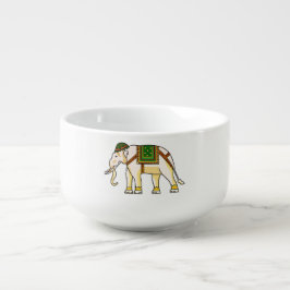 Sopa Caneca de Elefante Ornamental - Elegante e Artísti