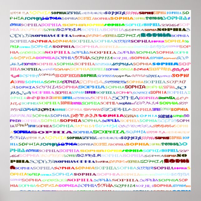 Sophia Design de texto II Impressão (Frente)