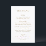 Sophia Dourado Modern Wedding Menu<br><div class="desc">Menu moderno de casamento com um design simples mas elegante.</div>
