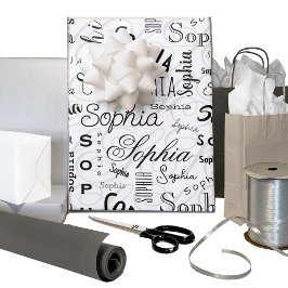 Sophia Typografia Black White