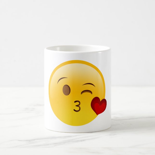 Soprar uma caneca emoji beijo (Centro)