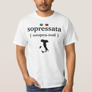 SOPRESSATA - CAMISA ENGRAÇADA DO ITALIANO T DO SOD