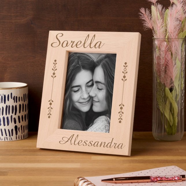 Sorella - Italian Sister - Personalized (Sorella Personalized Frame for Italian Sister)
