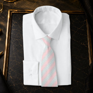 SORIEL – Gravata de casamento Pastel Rosa e Hortel