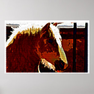 Sorrel Horse em Perfil Poster
