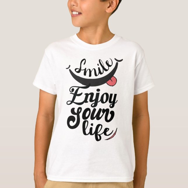 Sorria Aproveite Sua Camisa Bonita De Vida (Frente)