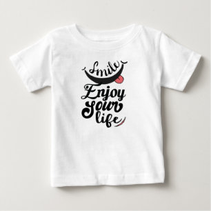 Sorria Aproveite Sua Vida Camiseta Fofa