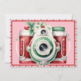 Sorria | Cartões de foto de Natal Vintage Camera