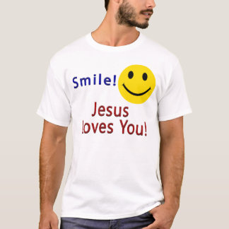 Sorria! Jesus ama você camiseta cristã