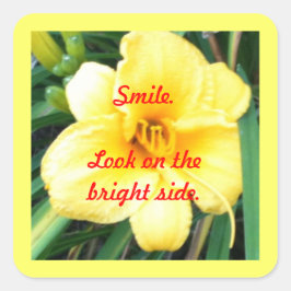 Sorria. Olhe nos adesivos laterais brilhantes