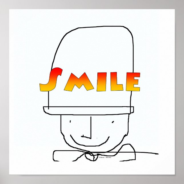 Sorria Poster Impressão (Frente)