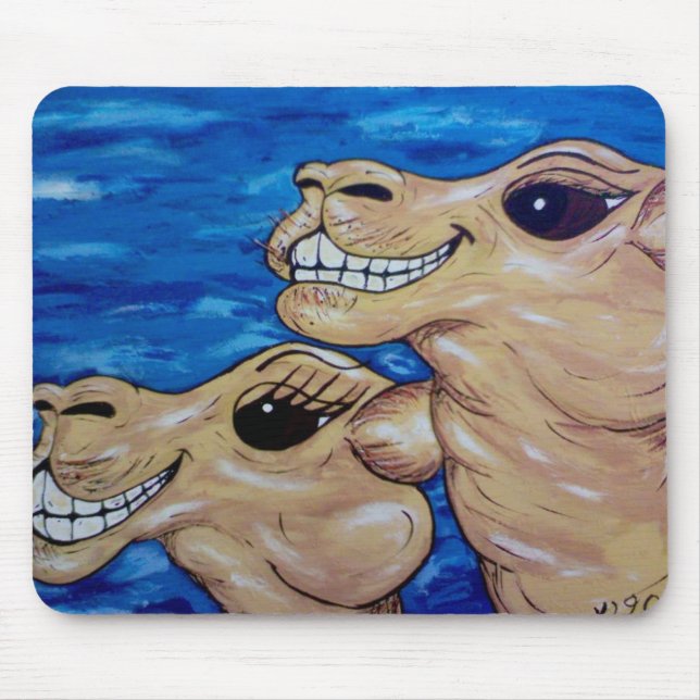 Sorrindo camelos Mousepad (Frente)