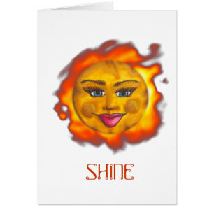 Sorrindo o cartão V de Sun