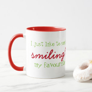 Sorrir é minha caneca favorita