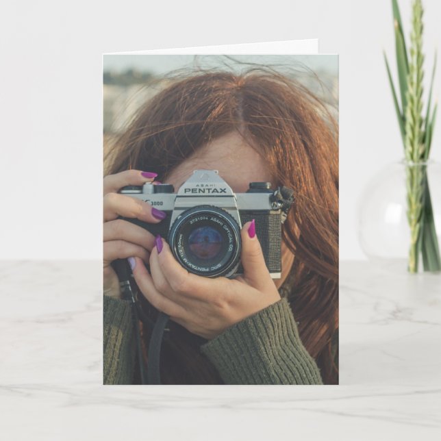 SORRIR! É SEU ANIVERSÁRIO! GAROTA COM CARTÃO DE CÂ (Frente)