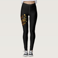 Sorriso Brilho Brilhante Dourado Damas Leggings