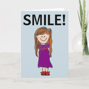 SORRISO! CARTÃO DE ANIVERSÁRIO DE MENINA