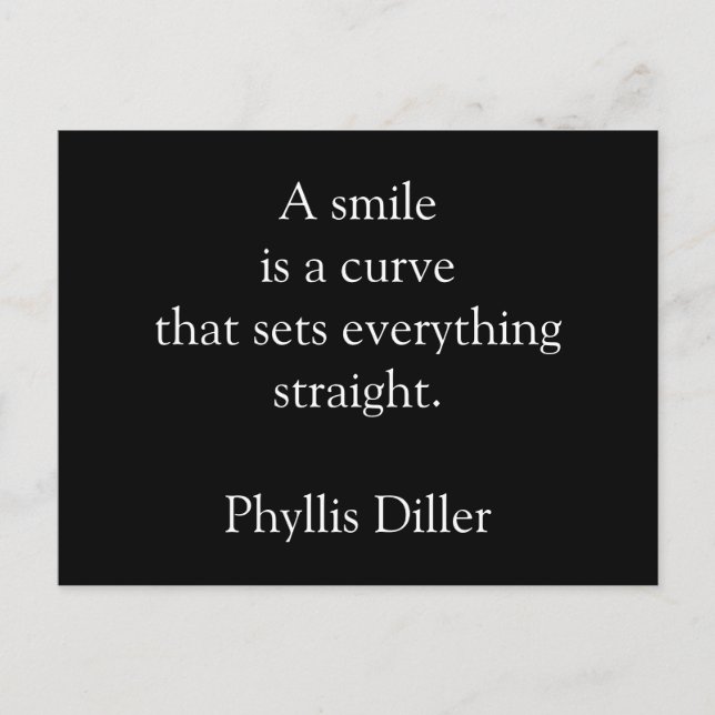 Sorriso - cartão postal inspirador (Frente)