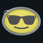 Sorriso com óculos Sunitas Emoji Belt Buckle<br><div class="desc">Sorriso com óculos Sunitas Emoji Belt Buckle</div>