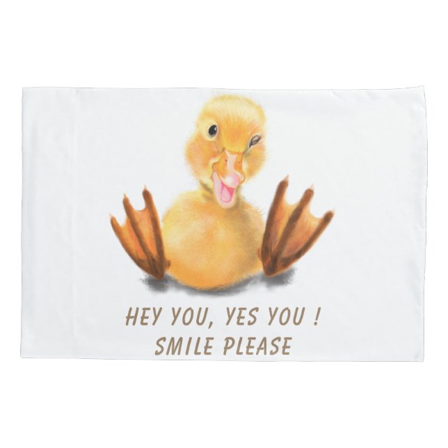 Sorriso de Piscar os olhos com Pato Amarelo Engraç (Verso)