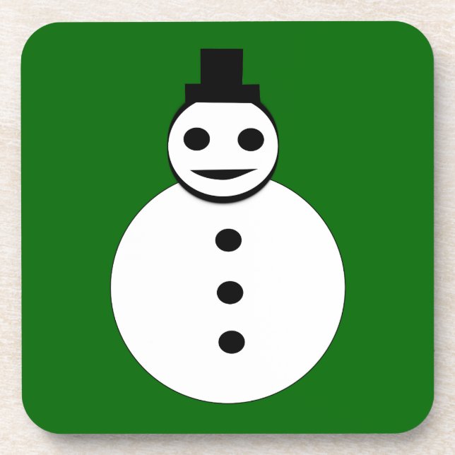 Sorriso de Porta copos de Snowman Cork (Frente)