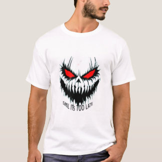 Sorriso Distorcido – Camiseta de Terror com Rosto 