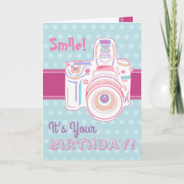 Sorriso! É seu aniversário! Cartão Pastel bonito