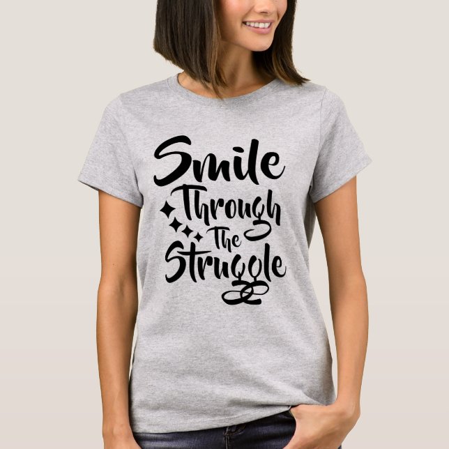 Sorriso - Mensagem Positiva T-Shirt (Frente)