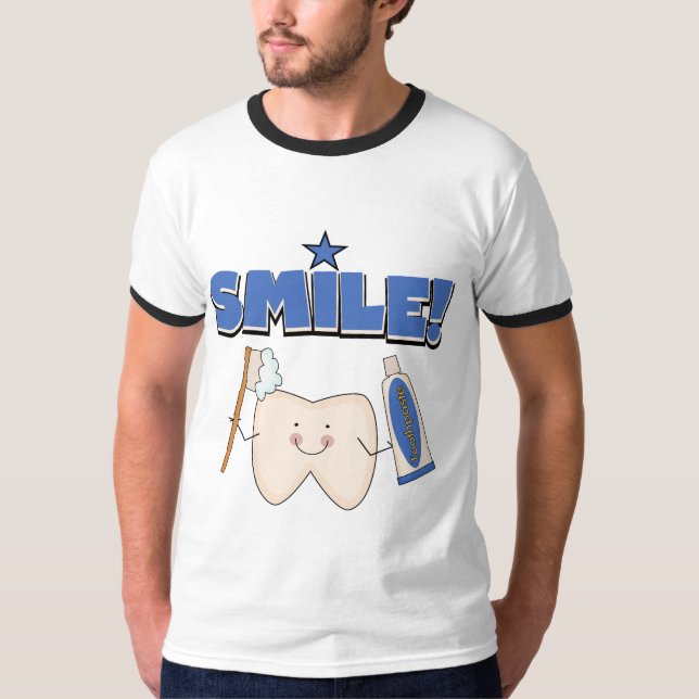 SORRISO - t-shirt e presentes do dente (Frente)