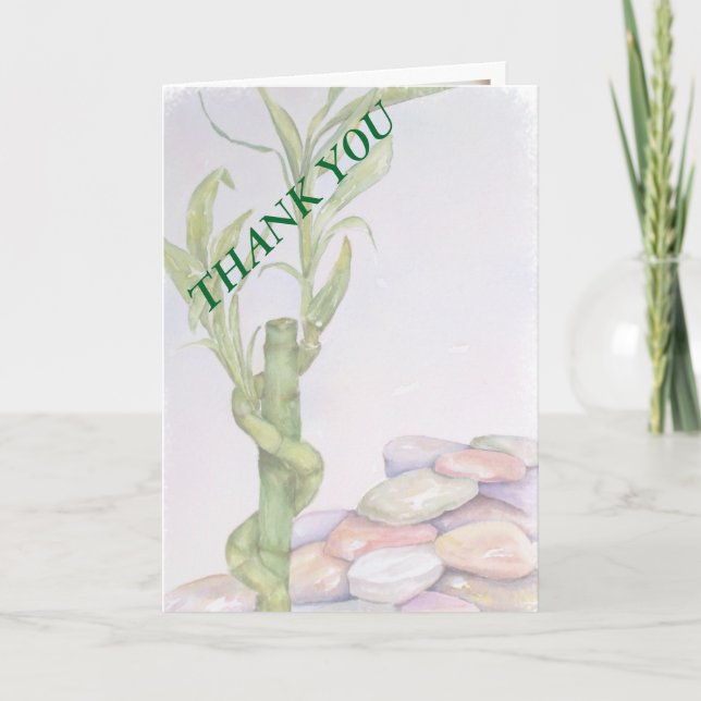 SORTE CARTÕES DE AGRADECIMENTOS DE BAMBOO (Frente)