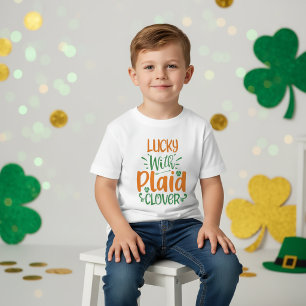 Sorte com a Xadrez Clover? Rua Patrick T-Shirt Kid