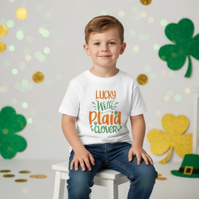 Sorte com a Xadrez Clover? Rua Patrick T-Shirt Kid (Criador carregado)