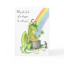 Sorte de um cartão do dragão