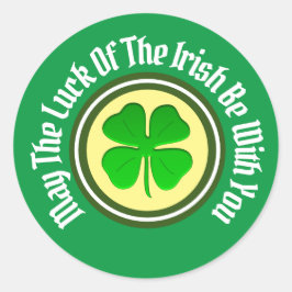 Sorte Do Adesivo Irlandês Do Shamrock Round