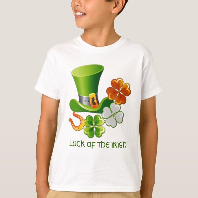 Sorte dos irlandeses. Rua, T-Shirts do Dia de Patr (Frente)