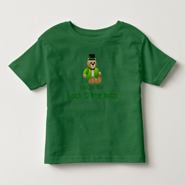 Sorte "O" o t-shirt irlandês da criança do urso de (Frente)