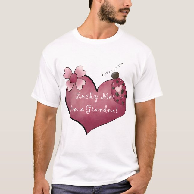 Sorte que sou Camisetas e presentes da vovó (Frente)