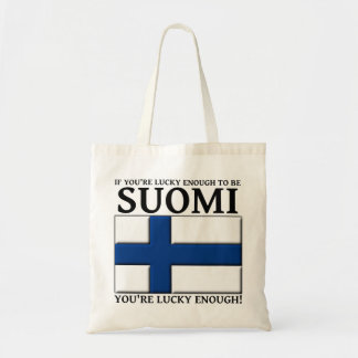 Sortudo o suficiente para ser bolsa tote finlandes