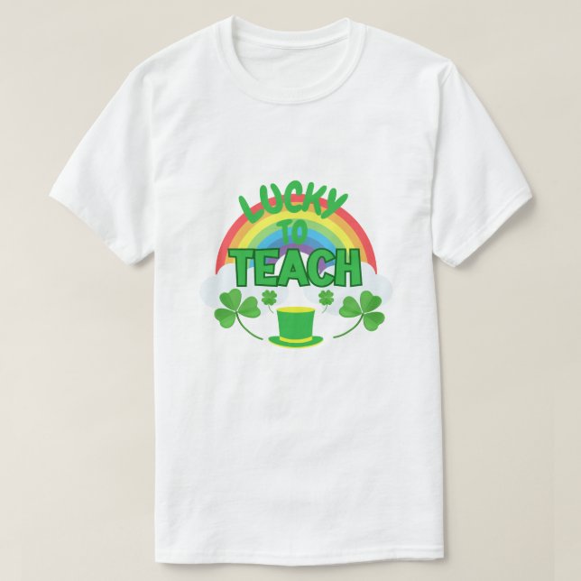 Sortudo para Ensinar – Camiseta de Professor do Di (Frente do Design)