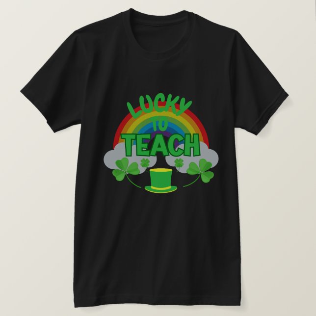 Sortudo para Ensinar – Camiseta de Professor do Di (Frente do Design)