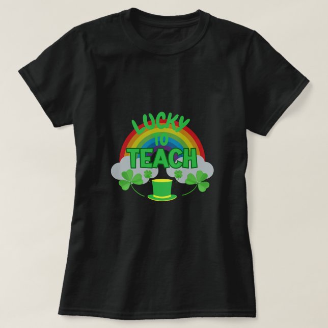 Sortudo para Ensinar – Camiseta de Professor do Di (Frente do Design)