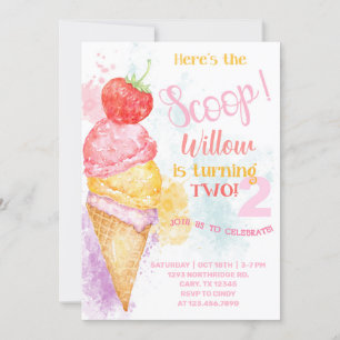 Sorvete aqui está o convite para segundos aniversá