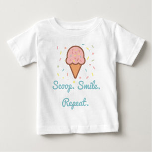 Sorvete Baby T-Shirt - Scoop. Sorria. Repita.