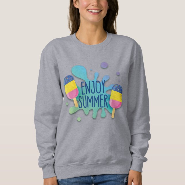 Sorvete Com Lixo De Água/ Camisa De Efeito De Somb (Frente)