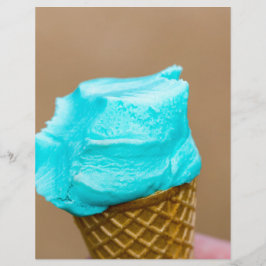 Sorvete com macro waffle