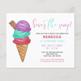 Sorvete de orçamento Convite de aniversário