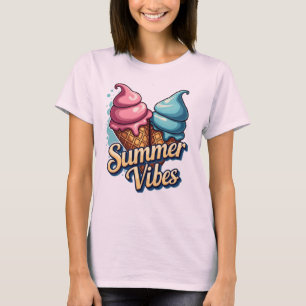 Sorvete de Verão Vibes - Camisa gráfica